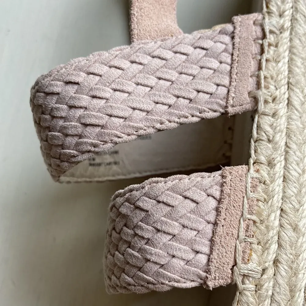 Nordstrom Caslon Braided Leather Espadrille Sandel Size 9.5